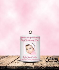 Christening Photo Candle Girl