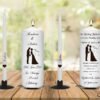 Wedding Unity Candle Set and Remembrance Candle Brown