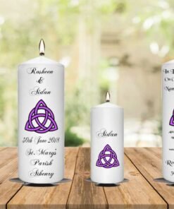 Wedding Unity Candle Set and Remembrance Candle Celtic