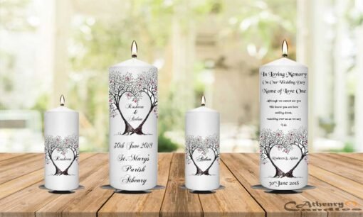 Wedding Unity Candle Set and Remembrance Candle Tree