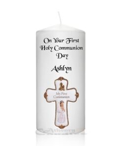 Communion Candle Cross Girl