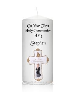 Communion Candle Cross Boy