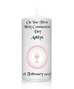 Communion Candle Pink Chalice