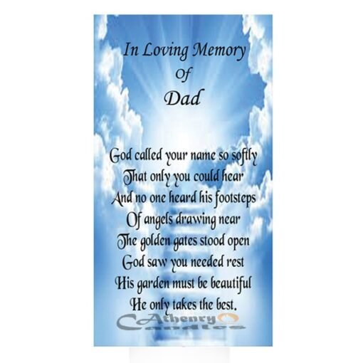 Memory Candle Dad God called