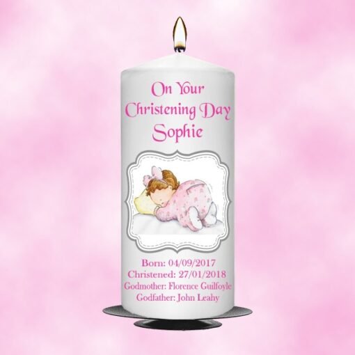 Christening Candle Girl 0345