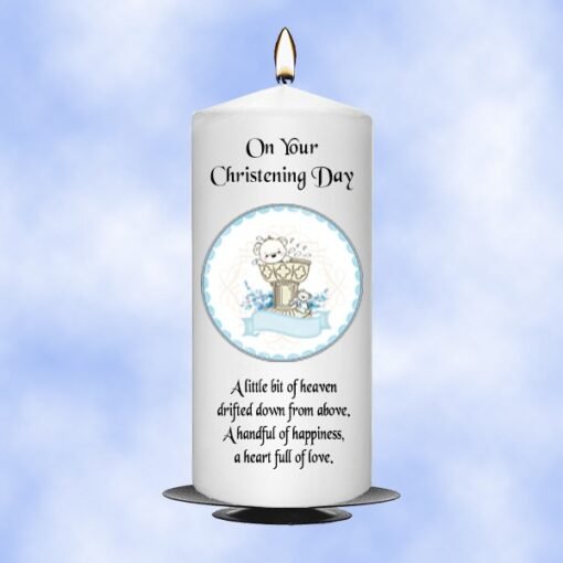 Christening Candle Boy 0355