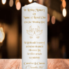 Wedding Remembrance Candle Gold Doves