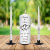 Wedding Unity Candle Set Two Hearts