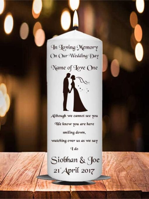 Wedding Remembrance Candle Brown