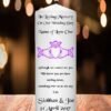 Wedding Remembrance Candle Claddagh