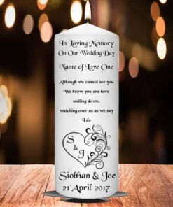 Wedding Remembrance Candle Swirl Heart
