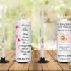 Wedding Unity Candle Set And Remembrance Candle Red Hearts With the Gold Ring