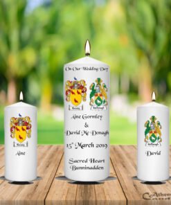 Wedding Unity Candle Set Family Crest