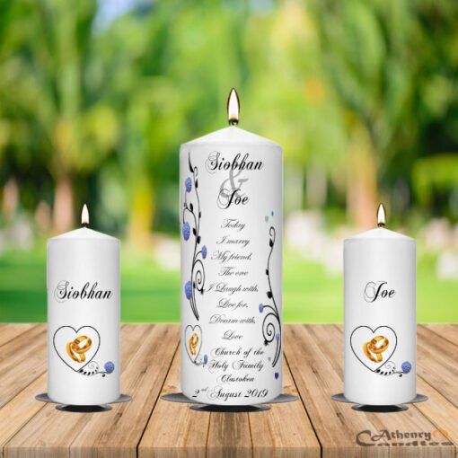Wedding Unity Candle Set Hydrangea