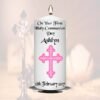 Communion Candle Pink Cross 251