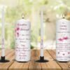 Wedding Unity Candle Set And Remembrance Candle Cherry Blossom