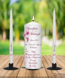 Wedding Unity Candle Set Cherry Blossom