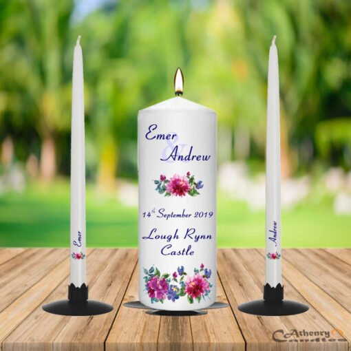 Wedding Unity Candle Set Dahlia