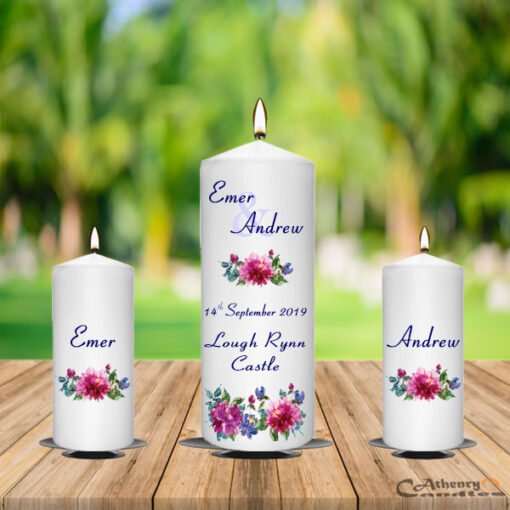 Wedding Unity Candle Set Dahlia