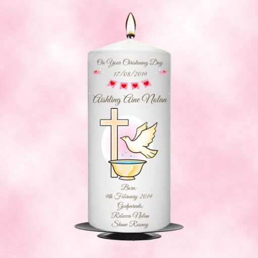 Christening Candle Girl 0374