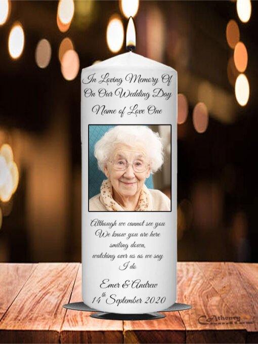 Wedding Remembrance Candle Photo Square