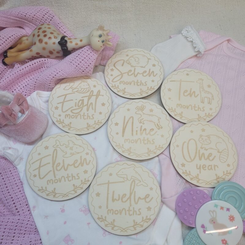 Wooden Baby Milestone Cards