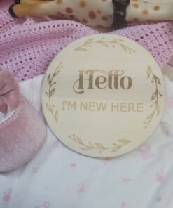 wooden baby milestone cards monthly photo props first year keepsake