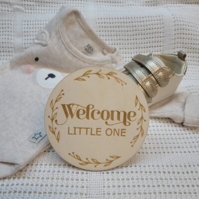 wooden baby milestone cards monthly photo props first year keepsake