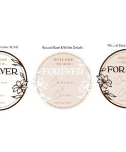 Alternative view of Personalised Floral Wreath Wedding Welcome Sign